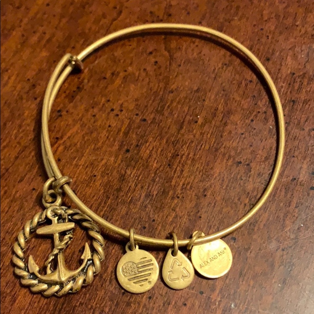 Alex and Ani Anchor Bangle - Picture 2 of 2